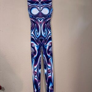 Vibrant Blue and Purple Badinka bodysuit
